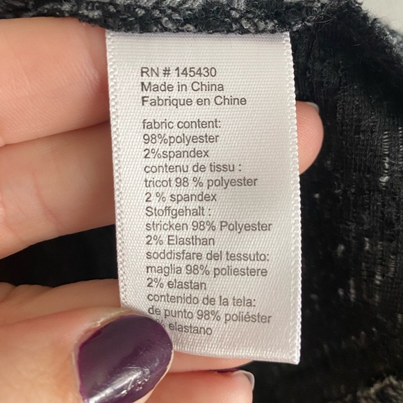 Tabitha Anthropologie Dress Size 6 Striped Geometric Flared Flounce Hem Knit - Picture 9 of 9